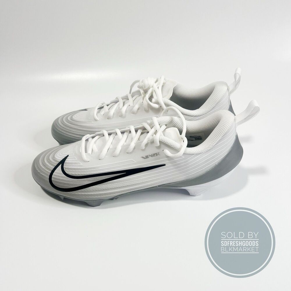Nike Vapor Speed 3 Football Cleats White Silver FB3303-100 9.5